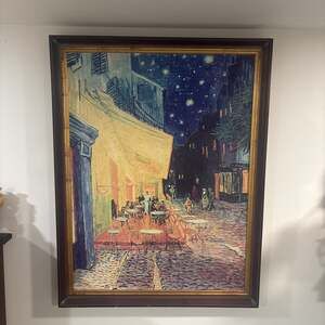 Vincent Van Gogh Cafe Terrace at Night Framed Print